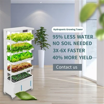 Torre de cultivo hidropônico inteligente